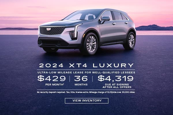 2024 XT4 Luxury. Ultra-low mileage lease for well-qualified lessees. $429 per month. 36 months. $...